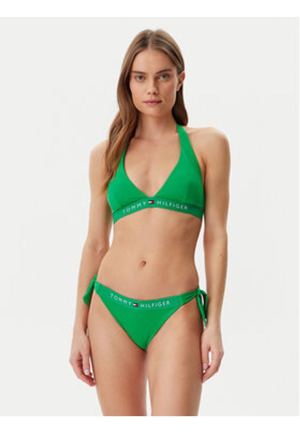 TOMMY HILFIGER - Tommy Hilfiger Góra od bikini UW0UW05813 Zielony. Kolor: zielony. Materiał: syntetyk