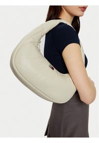 Tommy Jeans Torebka Tjw Pillow Shoulder Bag AW0AW16977 Beżowy. Kolor: beżowy. Materiał: skórzane #1