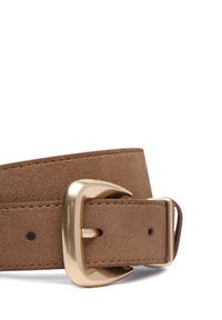 Calvin Klein Pasek Hw End Tip Buckle Suede 30Mm LV04F7114G Brązowy. Kolor: brązowy. Materiał: zamsz, skóra #2