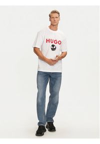 Hugo - HUGO T-Shirt 50537986 Biały Regular Fit. Kolor: biały. Materiał: bawełna #5