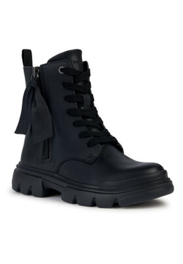 Geox Botki J Junette Girl J36HVG 000BC C9999 D Czarny. Kolor: czarny. Materiał: skóra