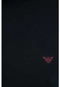 Emporio Armani Underwear Longsleeve piżamowy bawełniany 111653.1A722 kolor czarny gładka. Kolor: czarny. Materiał: bawełna. Długość: długie. Wzór: gładki #3