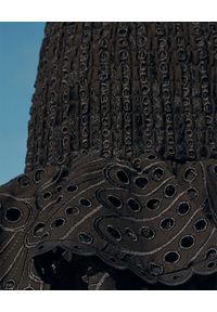 CHARO RUIZ IBIZA - Haftowana spódnica mini Noa. Stan: podwyższony. Kolor: czarny. Materiał: bawełna. Wzór: haft