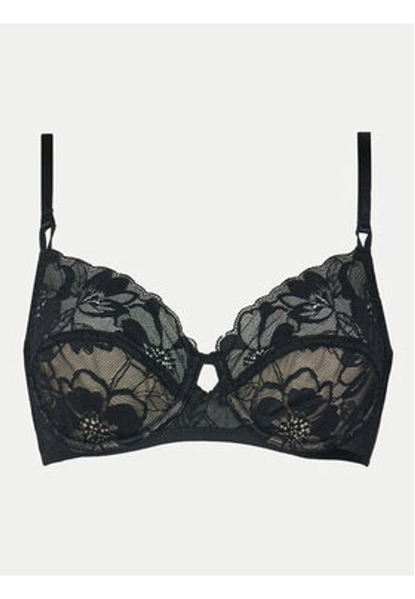 Hunkemöller Biustonosz z fiszbiną Sophia 300458 Czarny. Kolor: czarny. Materiał: syntetyk
