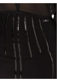 Elisabetta Franchi Spódnica ołówkowa GO-124-57E2-V460 Czarny Slim Fit. Kolor: czarny. Materiał: syntetyk