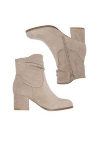 Jenny - JENNY Botki CEO-WS24340-01 Beżowy. Kolor: beżowy. Materiał: materiał #3