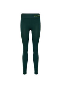 Damskie legginsy bezszwowe Hummel Zone. Kolor: żółty, wielokolorowy, zielony. Sport: joga i pilates #1