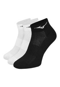 Mizuno - Skarpety Treningowe Unisex Dla Dorosłych (zestaw 3 Sztuk). Kolor: czarny, biały, wielokolorowy. Sport: turystyka piesza