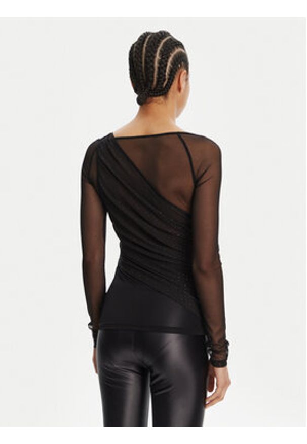 Versace Jeans Couture Bluzka 78HAH600 Czarny Slim Fit. Kolor: czarny. Materiał: syntetyk