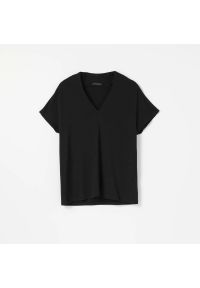 Mohito - Bluzka z dekoltem V - Czarny. Kolor: czarny #1