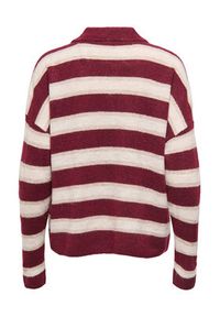 only - ONLY Sweter Talio 15358606 Bordowy Regular Fit. Kolor: czerwony. Materiał: syntetyk #3