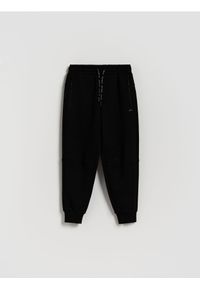 Reserved - Dzianinowe spodnie - czarny. Kolor: czarny. Materiał: dzianina #1