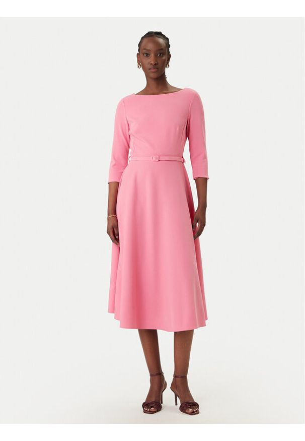 Rinascimento Sukienka koktajlowa CFC0127892003 Różowy Regular Fit. Kolor: różowy. Materiał: syntetyk. Styl: wizytowy