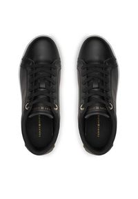 TOMMY HILFIGER - Tommy Hilfiger Sneakersy Chic Hw Court Sneaker FW0FW07813 Czarny. Kolor: czarny. Materiał: skóra #5