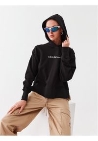 Calvin Klein Jeans Bluza J20J220430 Czarny Regular Fit. Kolor: czarny. Materiał: bawełna