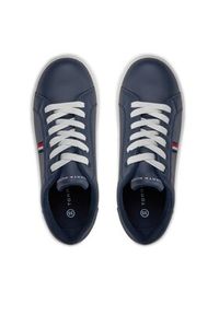 TOMMY HILFIGER - Tommy Hilfiger Sneakersy Low Cut Lace Up Sneaker T3X9-33348-1355 S Granatowy. Kolor: niebieski. Materiał: skóra #3