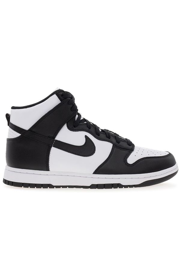 Buty Nike Dunk High Retro DD1399-105 - biało-czarne. Kolor: czarny, biały, wielokolorowy. Materiał: skóra, syntetyk, guma. Szerokość cholewki: normalna. Sezon: lato