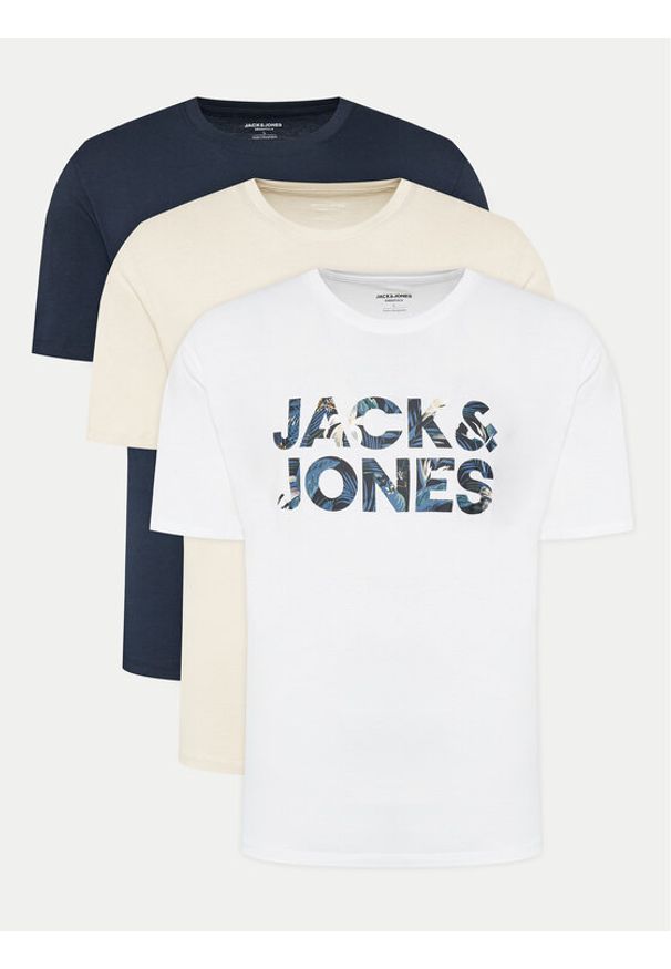 Jack & Jones - Jack&Jones Komplet 3 t-shirtów Bryan 12277956 Kolorowy Relaxed Fit. Materiał: bawełna. Wzór: kolorowy