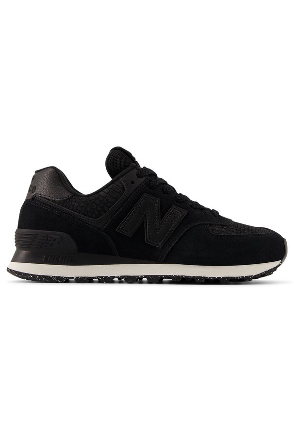 Buty damskie New Balance WL574PSS – czarne. Kolor: czarny. Materiał: guma, syntetyk, zamsz, materiał. Szerokość cholewki: normalna. Model: New Balance 574