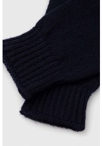 Max Mara Leisure rękawiczki z domieszką wełny kolor granatowy. Kolor: niebieski. Materiał: wełna #2