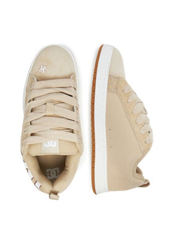 DC Shoes Sneakersy V5-10116 Beżowy. Kolor: beżowy. Materiał: zamsz, skóra