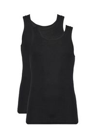 Resteröds Komplet 2 tank topów 7027 1 Czarny Slim Fit. Kolor: czarny. Materiał: bawełna #5