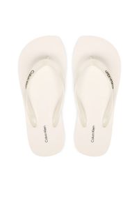Calvin Klein Japonki Arwa - Metallic Pearlised Flip Flops HW0HW02956 Biały. Kolor: biały. Materiał: syntetyk #1