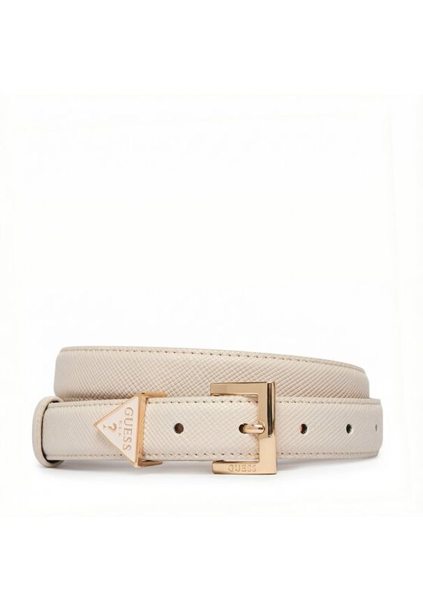 Guess Pasek Damski BW9320 P6125 Écru. Materiał: skóra