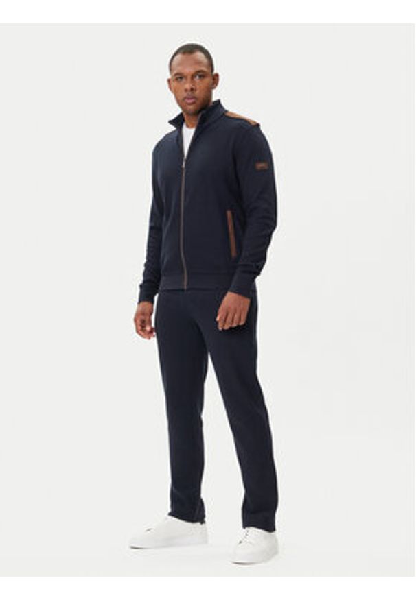 Bugatti Bluza 8700-85050D Granatowy Regular Fit. Kolor: niebieski. Materiał: bawełna