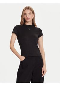 Guess T-Shirt W5BP07 KCGM2 Czarny Slim Fit. Kolor: czarny. Materiał: syntetyk #1