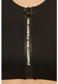 Karl Lagerfeld - Biustonosz kąpielowy. Kolor: czarny. Materiał: materiał, poliamid, elastan. Wzór: aplikacja #3
