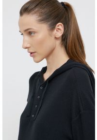 Calvin Klein Underwear Bluza piżamowa damska kolor czarny. Kolor: czarny. Materiał: dzianina