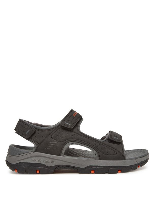 skechers - Skechers Sandały Tresmen-Garo 204105/BLK Czarny. Kolor: czarny. Materiał: skóra