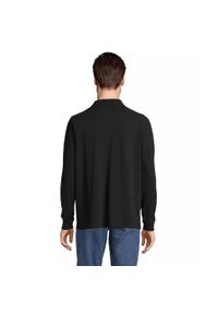 SOL'S - Koszulka polo z długim rękawem Sol's Prime. Okazja: na co dzień. Typ kołnierza: polo. Kolor: czarny. Długość rękawa: długi rękaw. Długość: długie. Styl: elegancki, casual #2