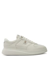 TOMMY HILFIGER - Tommy Hilfiger Sneakersy Lux Pointy Court Sneaker FW0FW07991 Écru. Materiał: skóra