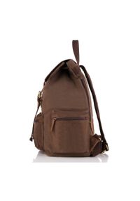 Plecak męski brązowy PAOLO PERUZZI T-24-BR. Kolor: brązowy. Materiał: materiał. Styl: vintage #1