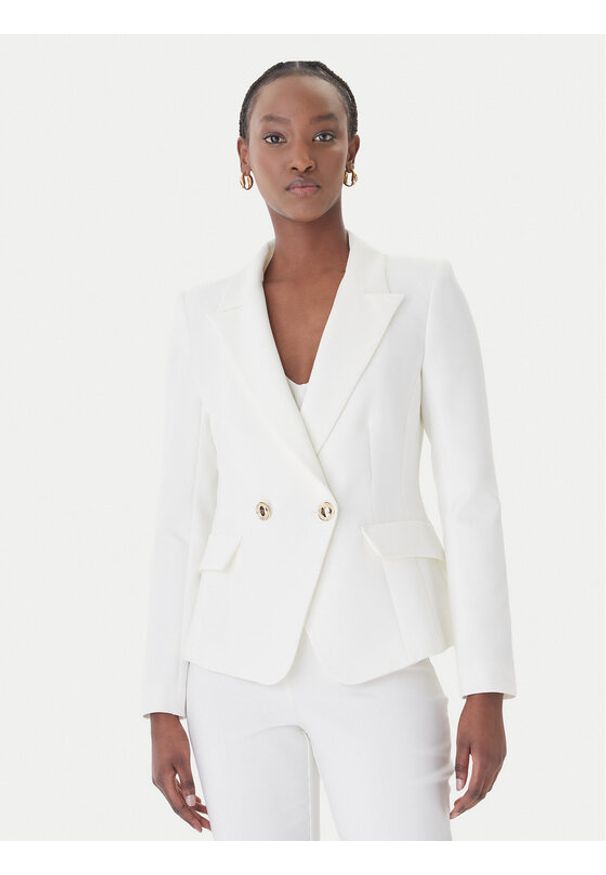 Rinascimento Marynarka CFC0128643003 Biały Regular Fit. Kolor: biały. Materiał: syntetyk