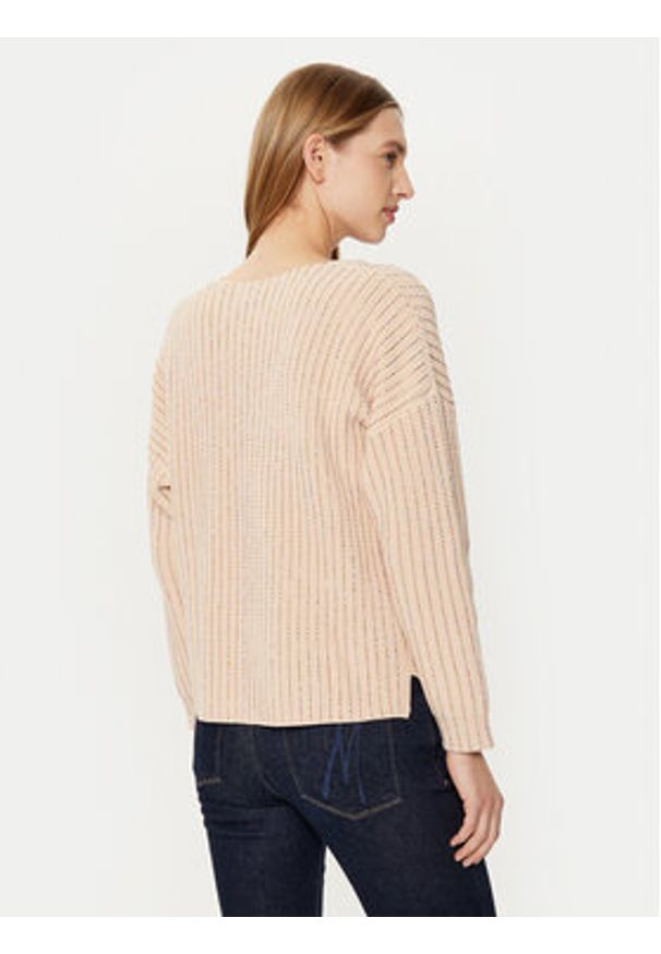 Guess Sweter W5RR03 Z3K70 Beżowy Regular Fit. Kolor: beżowy. Materiał: bawełna