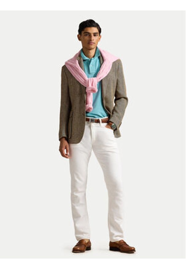 Polo Ralph Lauren Polo 710536856439 Błękitny Slim Fit. Typ kołnierza: polo. Kolor: niebieski. Materiał: bawełna