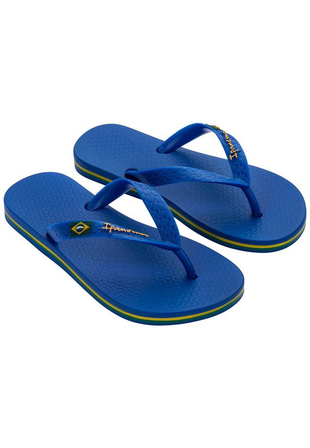 Ipanema Jr. Classic klapki dziecięce, rozmiar 37, niebieskie. Kolor: wielokolorowy, niebieski, szary, żółty. Styl: sportowy