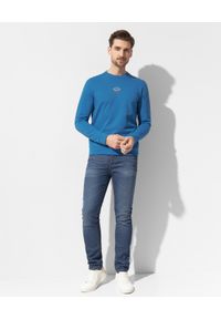 PAUL & SHARK - Niebieska bawełniana bluza z logo. Kolor: niebieski. Materiał: bawełna. Długość rękawa: długi rękaw. Długość: długie