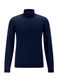 Lanieri Fashion - Granatowy golf męski SW9. Typ kołnierza: golf. Kolor: niebieski. Materiał: akryl, wełna, materiał #1