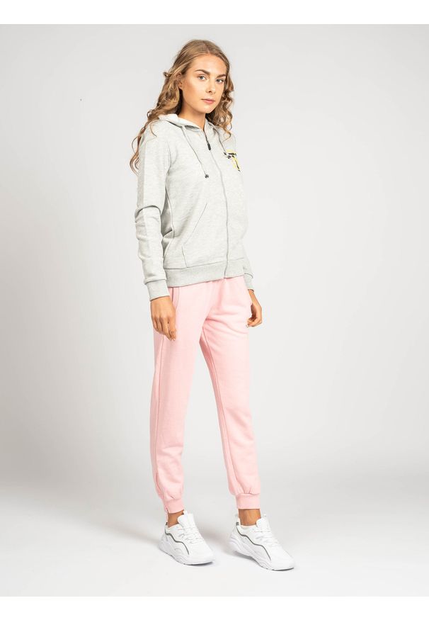 Trussardi Jeans - Trussardi Sport Spodnie | 44P00010 1T000657 | Kobieta | Różowy. Kolor: różowy. Materiał: bawełna. Wzór: nadruk. Styl: sportowy