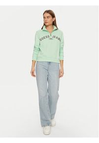 Guess Jeans Bluza W5RQ25 K68I4 Zielony Regular Fit. Kolor: zielony. Materiał: bawełna #3