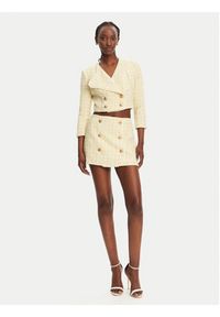 Elisabetta Franchi Spódnica mini GO-116-52E2-V420 Żółty Regular Fit. Kolor: żółty. Materiał: bawełna #5