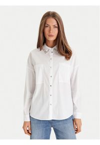 Morgan Koszula 252-CRISTO Biały Loose Fit. Kolor: biały. Materiał: bawełna
