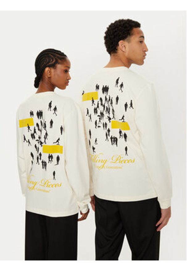 Filling Pieces Longsleeve Unisex United by Generations 8049987 Écru Regular Fit. Materiał: bawełna. Długość rękawa: długi rękaw