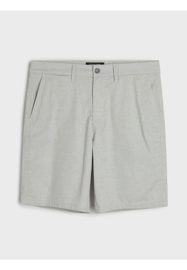 Sinsay - Bawełniane szorty chino - szary. Kolor: szary. Materiał: bawełna