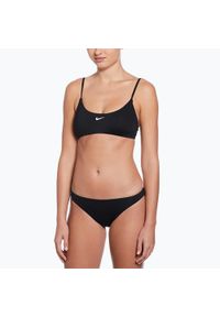 Strój pływacki dwuczęściowy damski Nike Essential Bralette Bikini. Kolor: czarny
