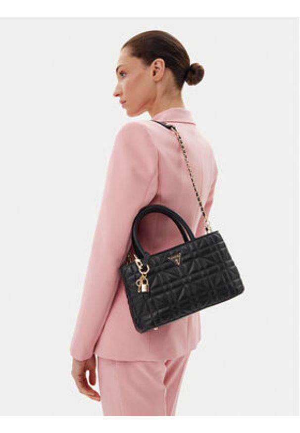 Guess Torebka HWQG96 25060 Czarny. Kolor: czarny. Materiał: skórzane